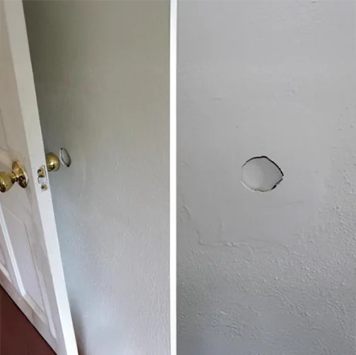 Doorknob Punctures Fix Doorknob Holes in Drywall