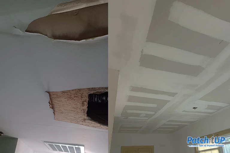 Drywall ceiling repair costs in Saginaw, TX
